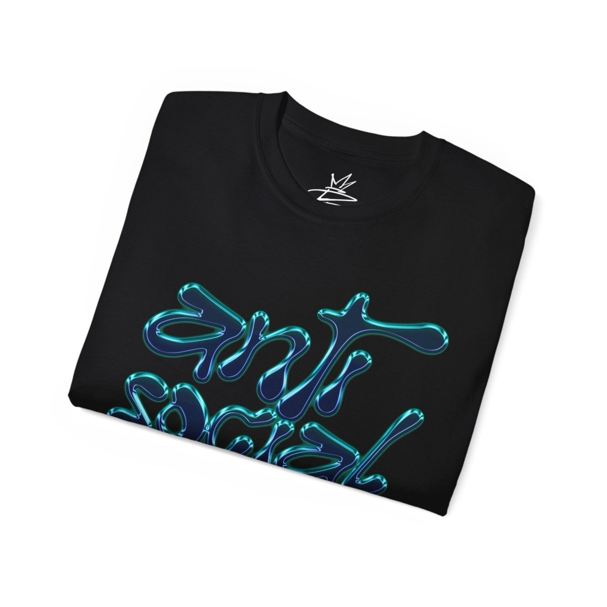 Blue Anti Social Tee - T-Shirt - PureReign Clothing