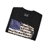 Leopard Print USA Flag Tee