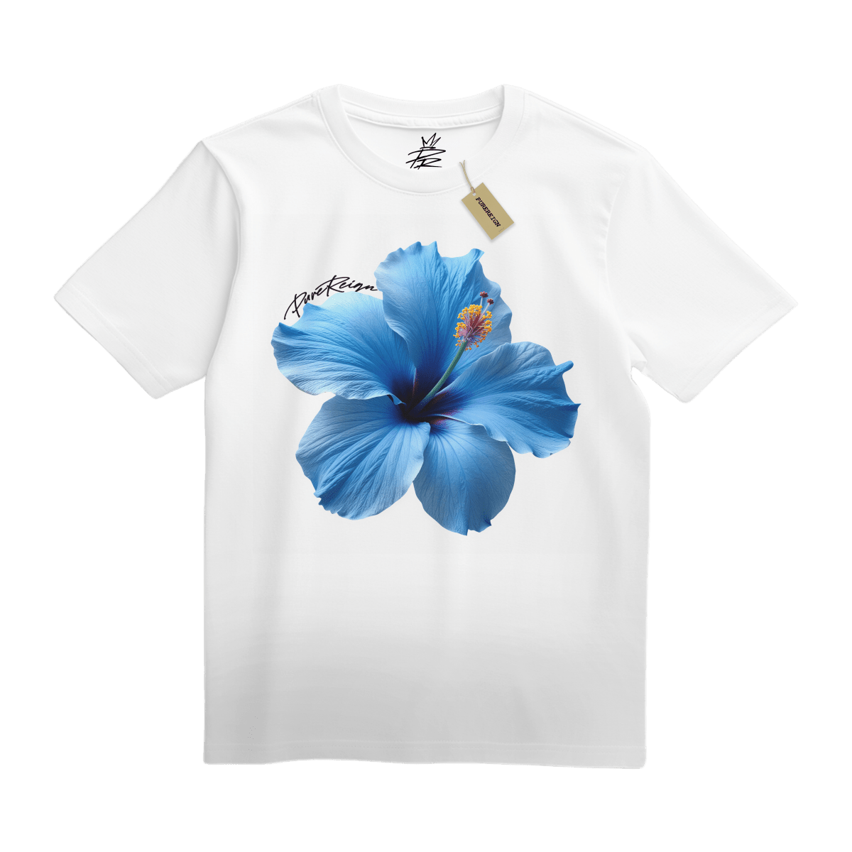 Blue Flower Tee - T-Shirt - PureReign Clothing