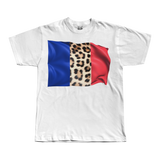 Leopard Print France Flag Tee