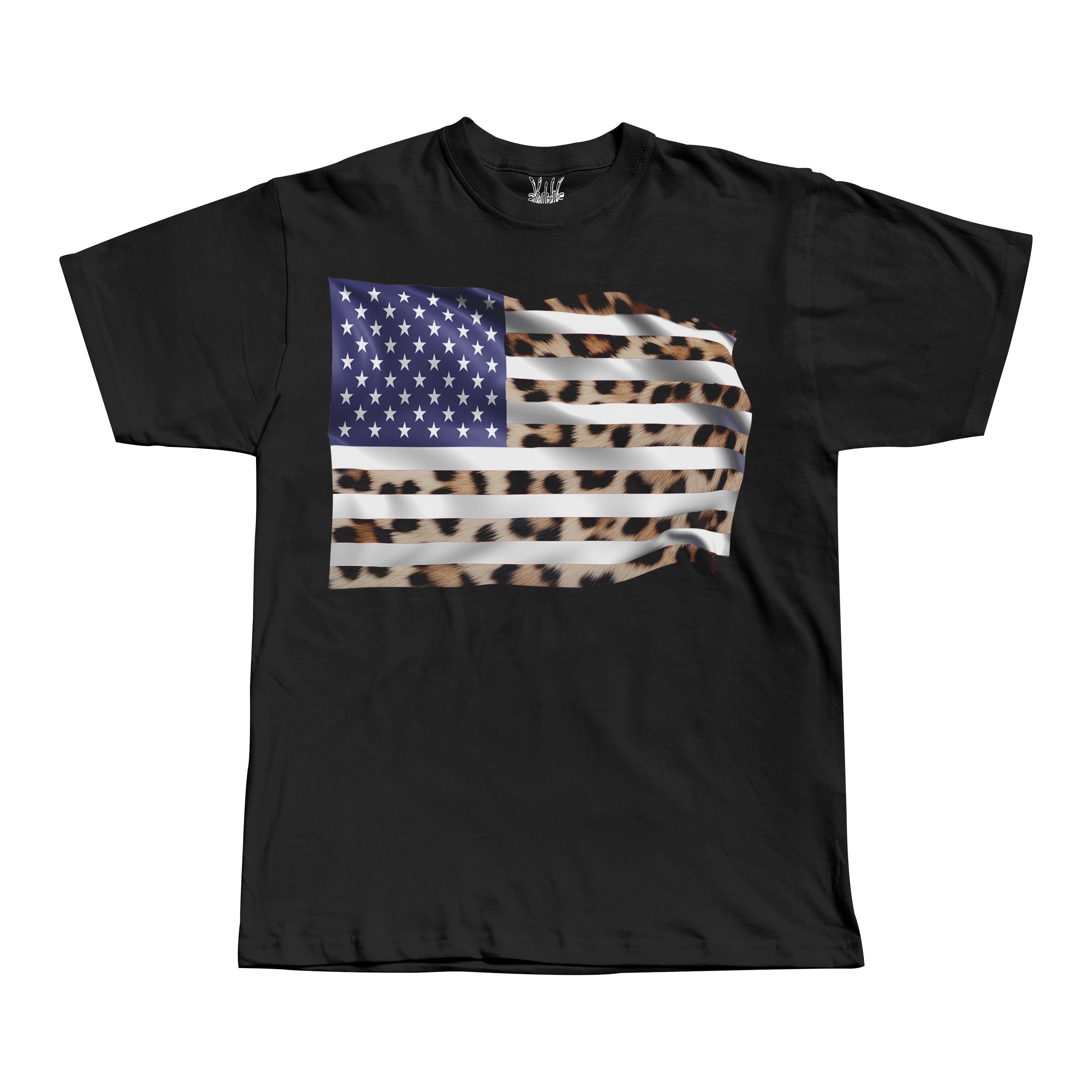 Leopard Print USA Flag Tee