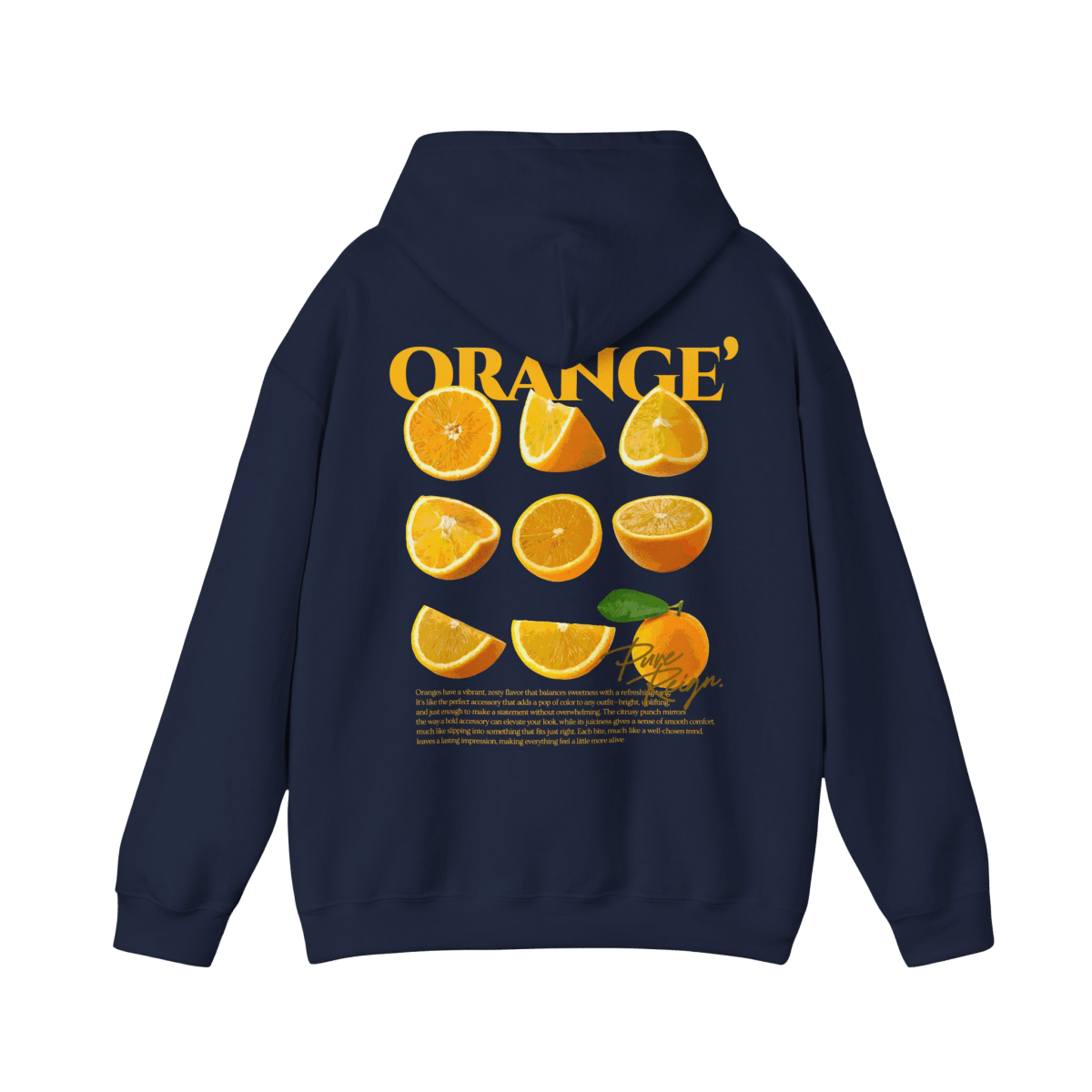 Orange' Back Hoodie - Hoodie - PureReign Clothing