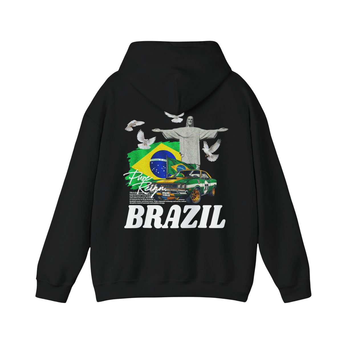 Made in Brazil Back Hoodie - Hoodie - PureReign Clothing