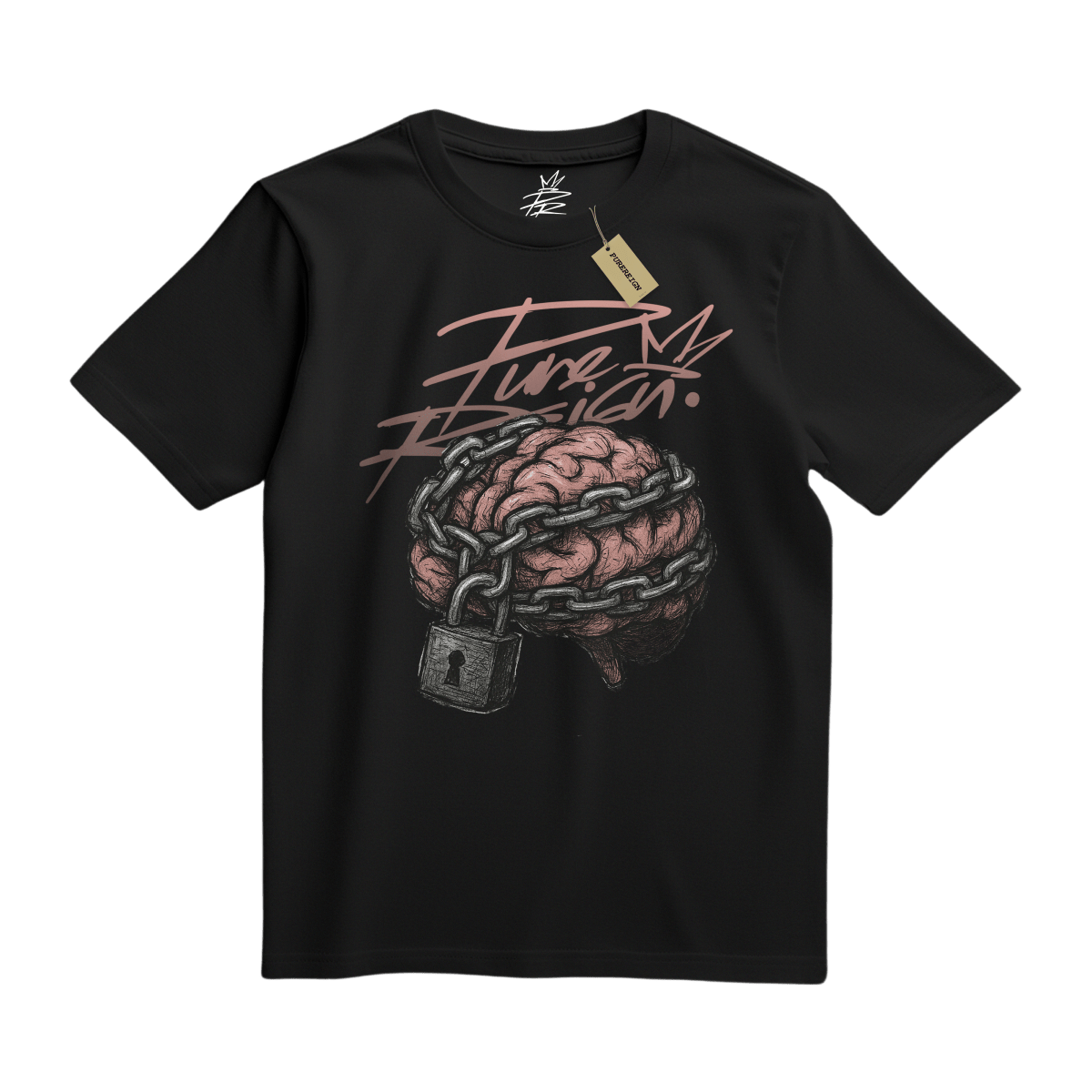 Brain Lock Tee - T-Shirt - PureReign Clothing