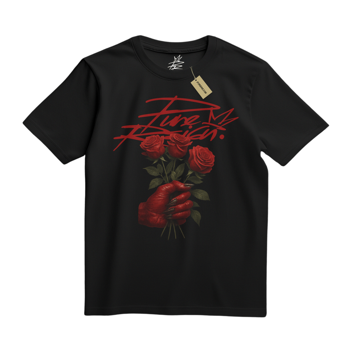 Devil on my Shoulder Tee (Front & Back) - T-Shirt - PureReign Clothing