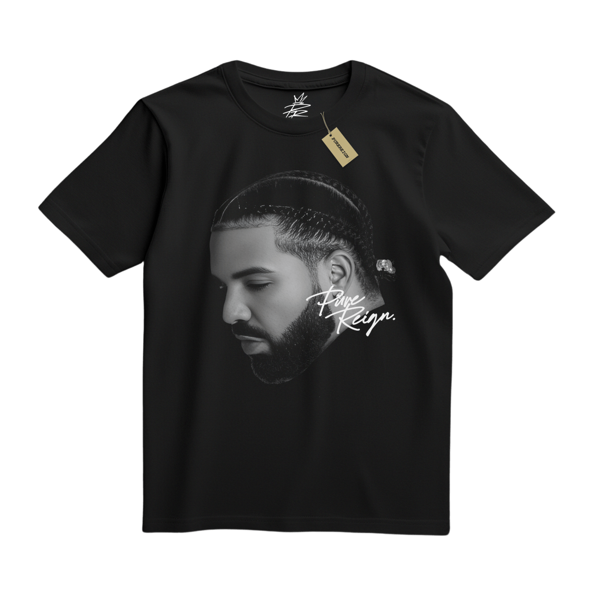 Drake B&W Big Head Tee - T-Shirt - PureReign Clothing