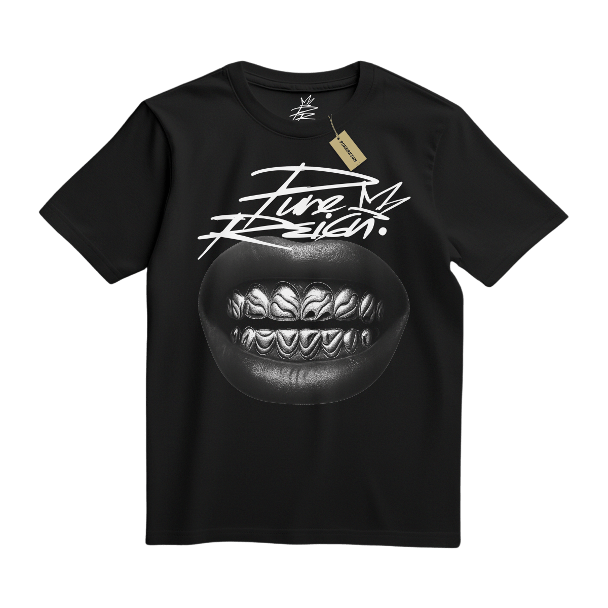 Chrome Ripple Grillz Tee - T-Shirt - PureReign Clothing
