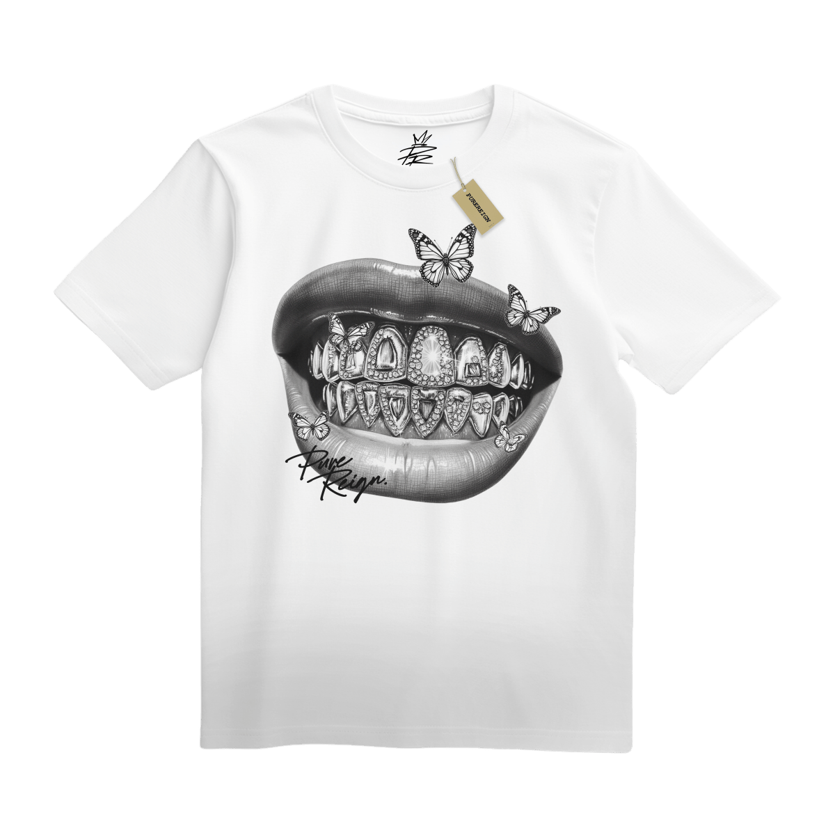 Butterflies Grillz Tee - T-Shirt - PureReign Clothing
