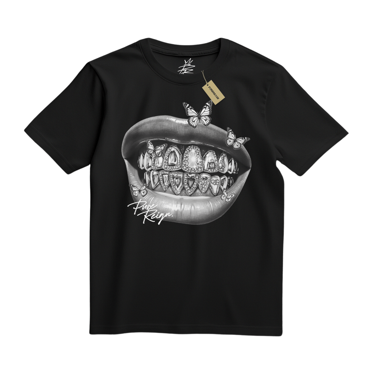 Butterflies Grillz Tee - T-Shirt - PureReign Clothing