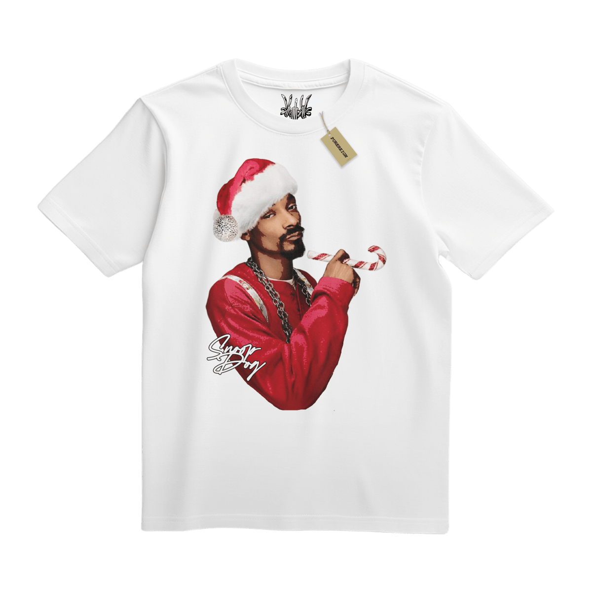Candy Cane Snoop Tee - T-Shirt - PureReign Clothing