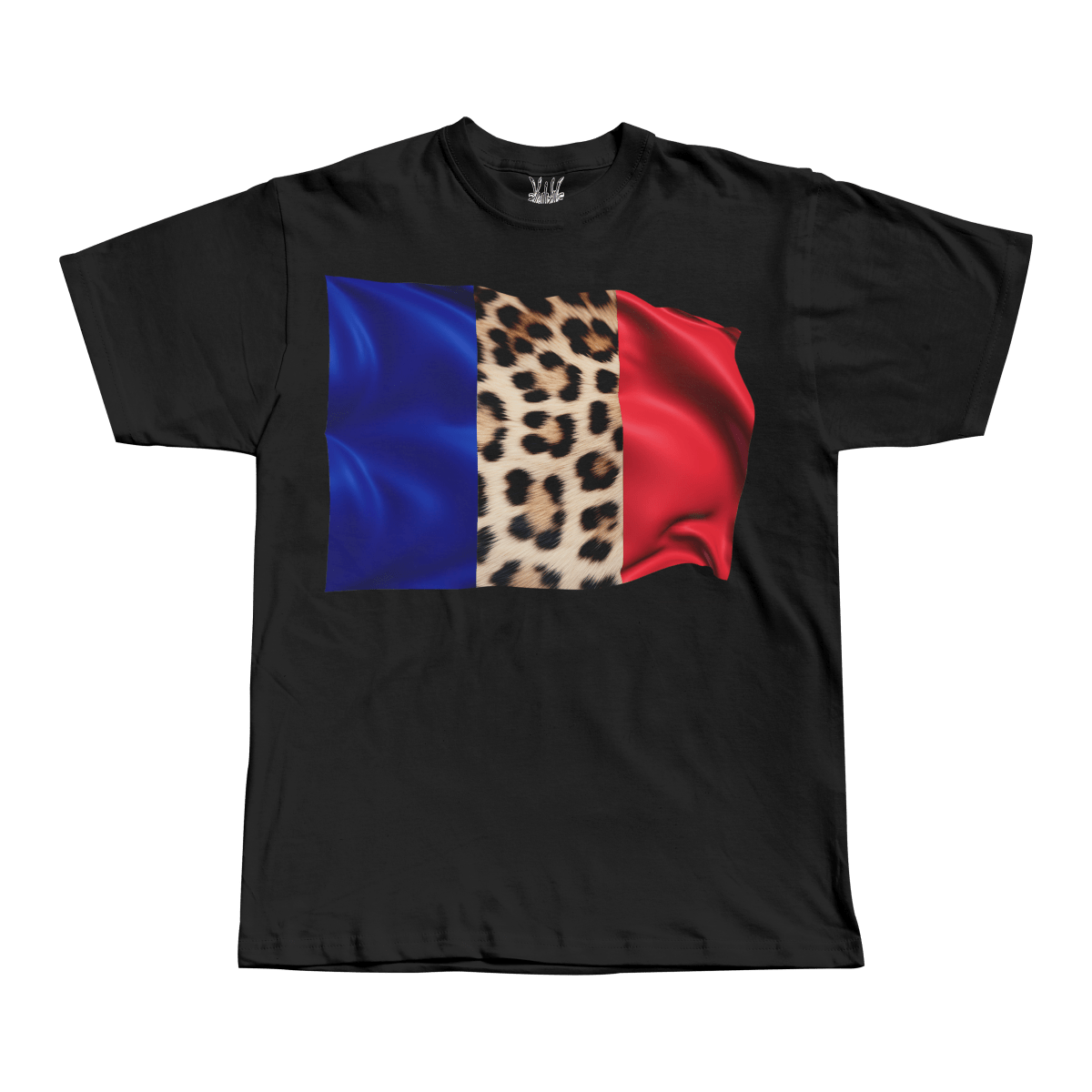 Leopard Print France Flag Tee - T-Shirt - PureReign Clothing