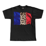 Leopard Print France Flag Tee - T-Shirt - PureReign Clothing