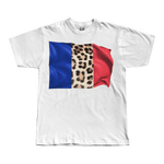 Leopard Print France Flag Tee - T-Shirt - PureReign Clothing