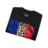 Leopard Print France Flag Tee - T-Shirt - PureReign Clothing