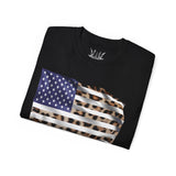 Leopard Print USA Flag Tee - T-Shirt - PureReign Clothing