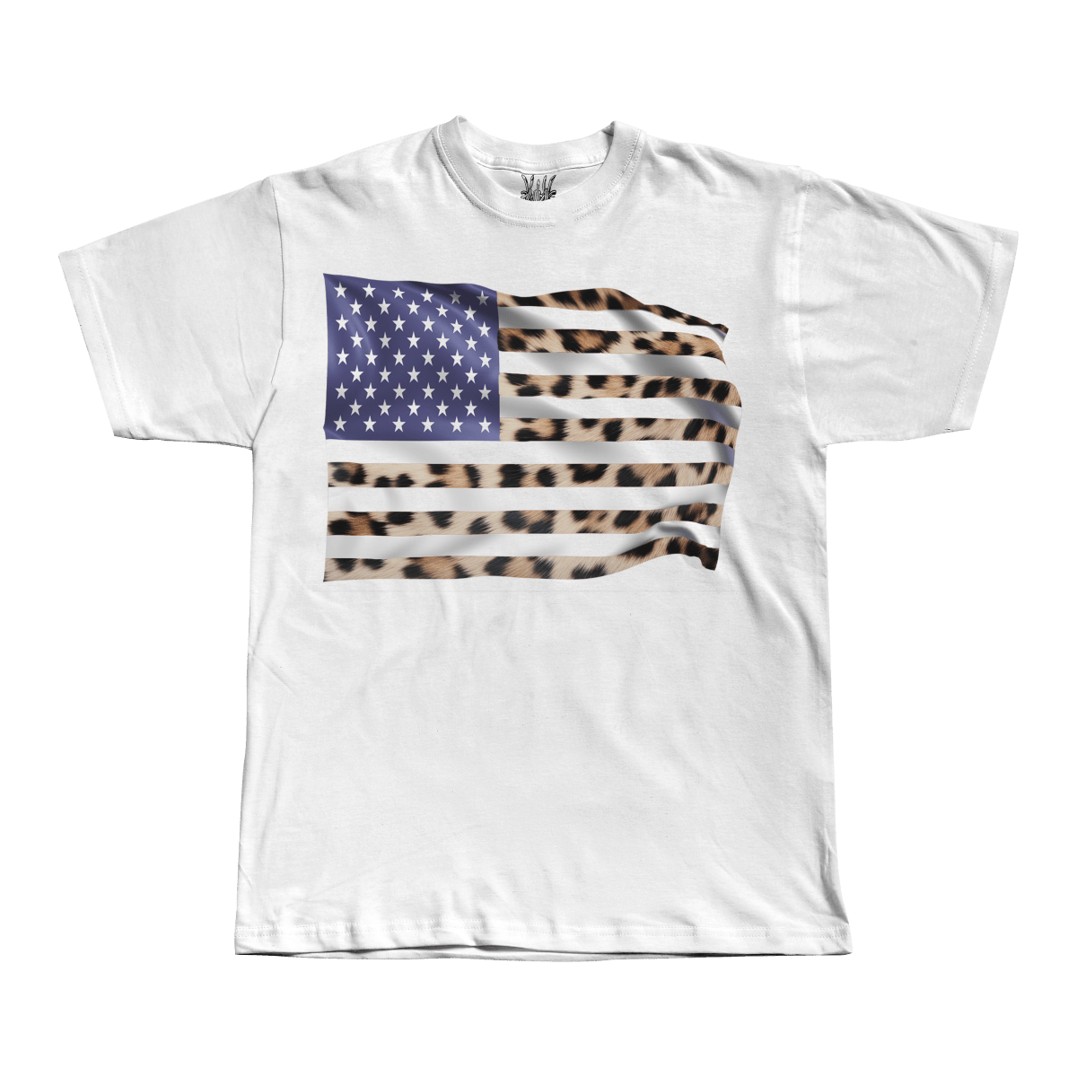 Leopard Print USA Flag Tee - T-Shirt - PureReign Clothing