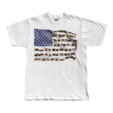 Leopard Print USA Flag Tee - T-Shirt - PureReign Clothing