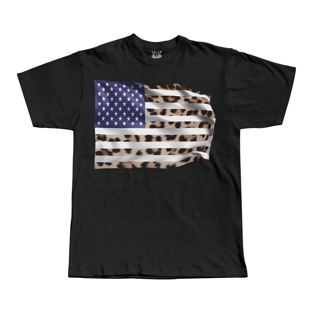 Leopard Print USA Flag Tee - T-Shirt - PureReign Clothing