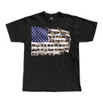 Leopard Print USA Flag Tee - T-Shirt - PureReign Clothing