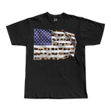 Leopard Print USA Flag Tee - T-Shirt - PureReign Clothing