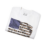 Leopard Print USA Flag Tee - T-Shirt - PureReign Clothing