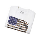 Leopard Print USA Flag Tee - T-Shirt - PureReign Clothing